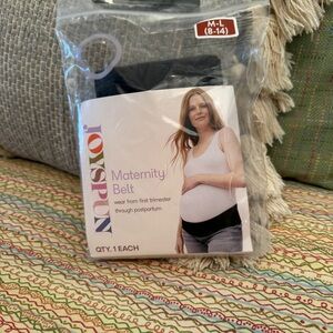 Black Maternity Belt by JOYSPUN NWT Size M-L